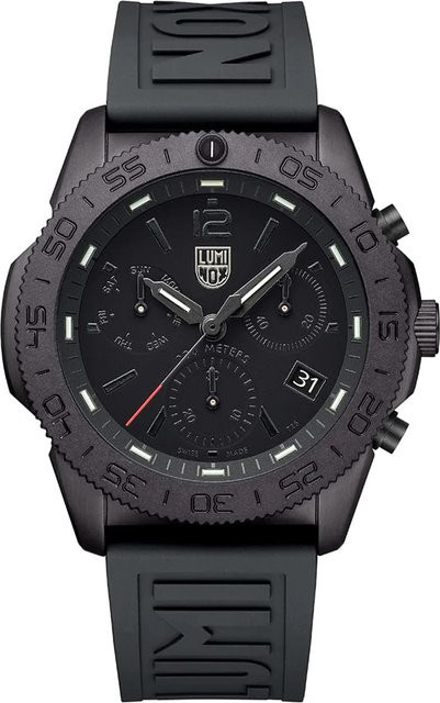 Luminox Chronograph, Quarz, Edelstahl, 44 mm, Herren, Schwarz - Bild 1