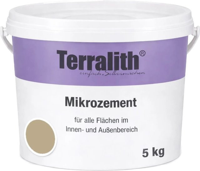 Terralith Mikrozement Fix & Fertig LFN0772 Khaki 5kg für 3,5qm mit 0-2mm Körnung - Bild 1