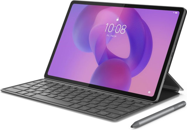 Lenovo Idea Tab Plus Tablet mit Stift und Tastatur, Luna Grey, 12,1 Zoll 2.5K Display, MediaTek Dimensity 6400, 8 GB RAM, 128 GB Speicher - Bild 1