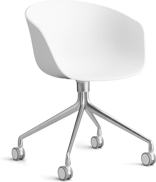 HAY About A Chair AAC 24 moderner Schalenstuhl aus Stahl in Weiß - Bild 1