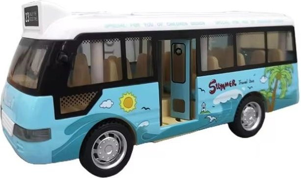 Binchi Outdoor Product Schulbus Modell, blau, mit Licht und Sound, ab 14 Jahren - Bild 1