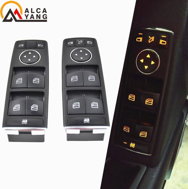 Malcayang Elektrischer Hauptfensterschalter für Mercedes Benz W204 W212 C207 A207 C E-Klasse X204 in Schwarz - Bild 1