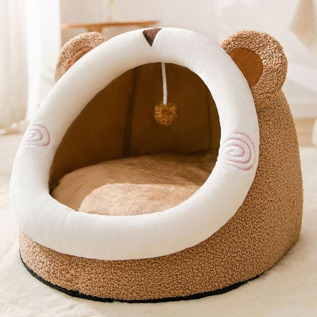 Pet Products My Katzenbett und Katzenhaus für alle vier Jahreszeiten, braun, B/T/H: 30,0 x 30,0 x 30,0 cm - Bild 1