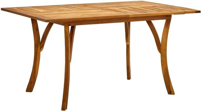 vidaXL Gartentisch aus Akazien-Massivholz in Braun, rechteckig, B/T/H: 150 x 90 x 75 cm - Bild 1