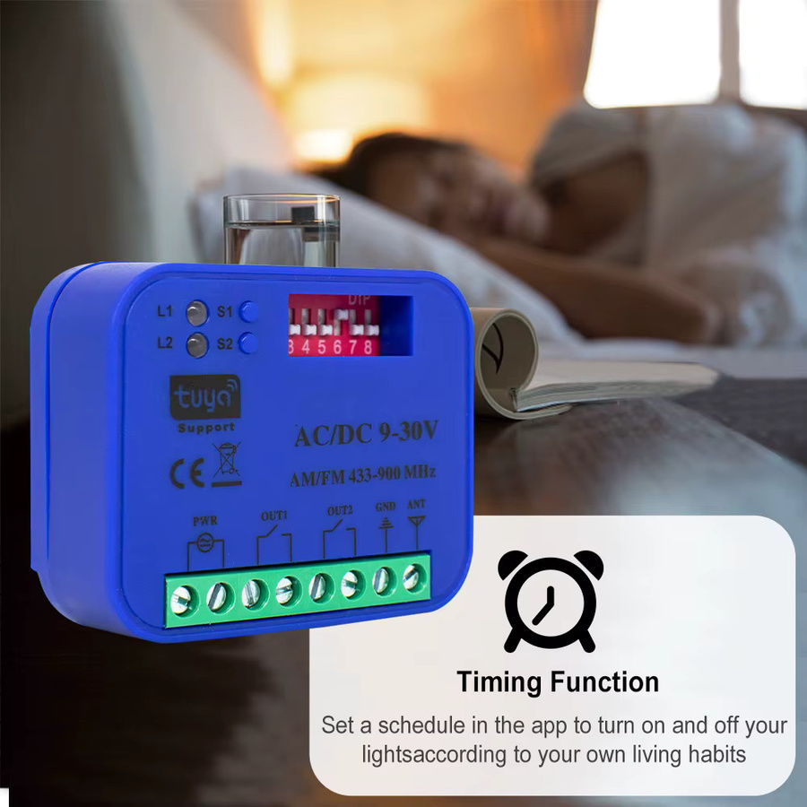 Tuya WIFI Smart Garage Toröffner Universal RF Receiver 300-900 MHz mit Alexa Steuerung - Bild 3