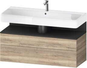 Duravit Waschtischunterschrank Qatego in Grau, Wandhängend, B/T/H: 119 x 47 x 59 cm - Bild 1