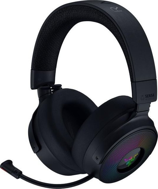 Razer Kraken V4 Pro Wireless Gaming-Headset mit Sensa HD Haptics und OLED Control Hub in Schwarz - Bild 1