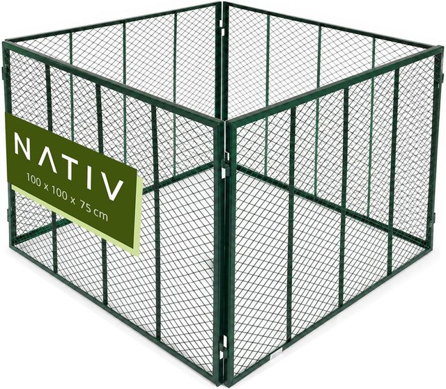 Lemodo Metall Komposter 750 L in Dunkelgrün für deinen Gemüsegarten - Bild 1