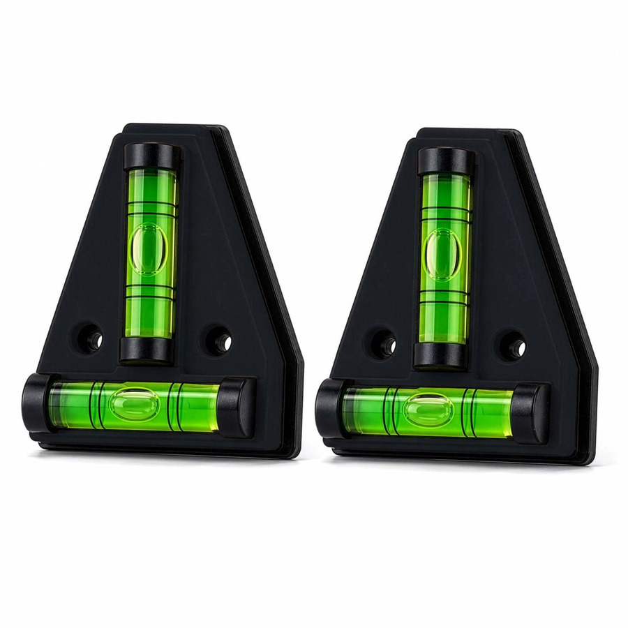 Wiltec Magnetische Kreuzwasserwaage Set, 2er Pack, Schwarz - Bild 2