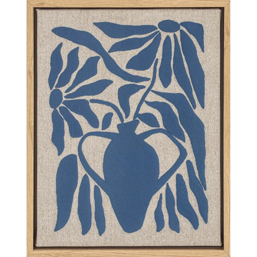 Art Universe Leinwandbild Blue Flower Nap in Blau, minimalistische florale Illustration, B/H: 18 x 22 cm - Bild 2