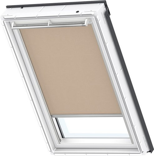 VELUX Verdunkelungsrollo aus Polyester in Sandbeige und Aluminiumfarben - Bild 1