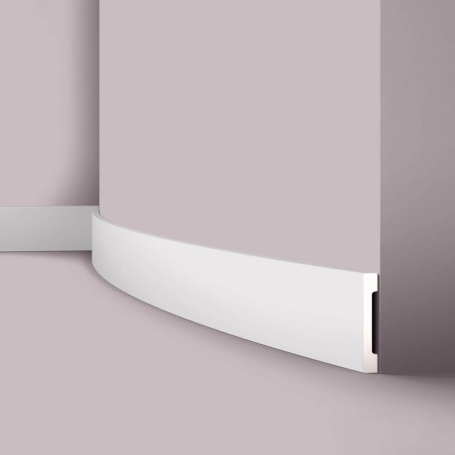 NMC FD2S Flex WALLSTYL Flexible Sockelleiste und Türumrandung in Weiß, B/H/T: 200 x 11 x 1,5 cm - Bild 1