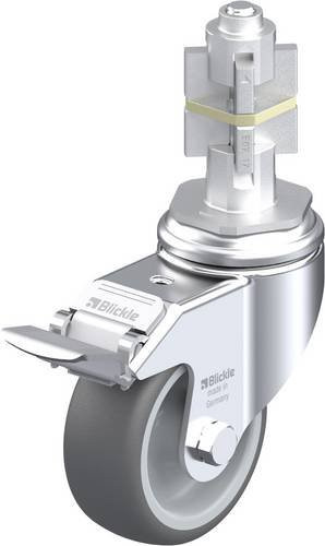 Blickle LKRA-PATH 80G-11-FI-E17 Lenkrolle mit Feststeller in Grau und Silber, Rad-Durchmesser: 80 mm, Tragfähigkeit: 120 kg - Bild 1