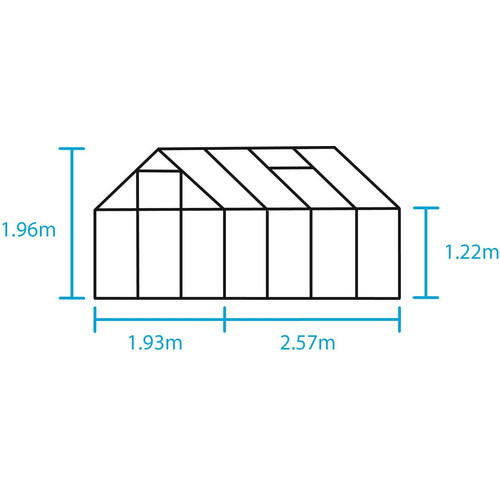 Halls Gewächshaus Popular Schwarz mit 5 m² Anbaufläche und Sicherheitsglas - Bild 3