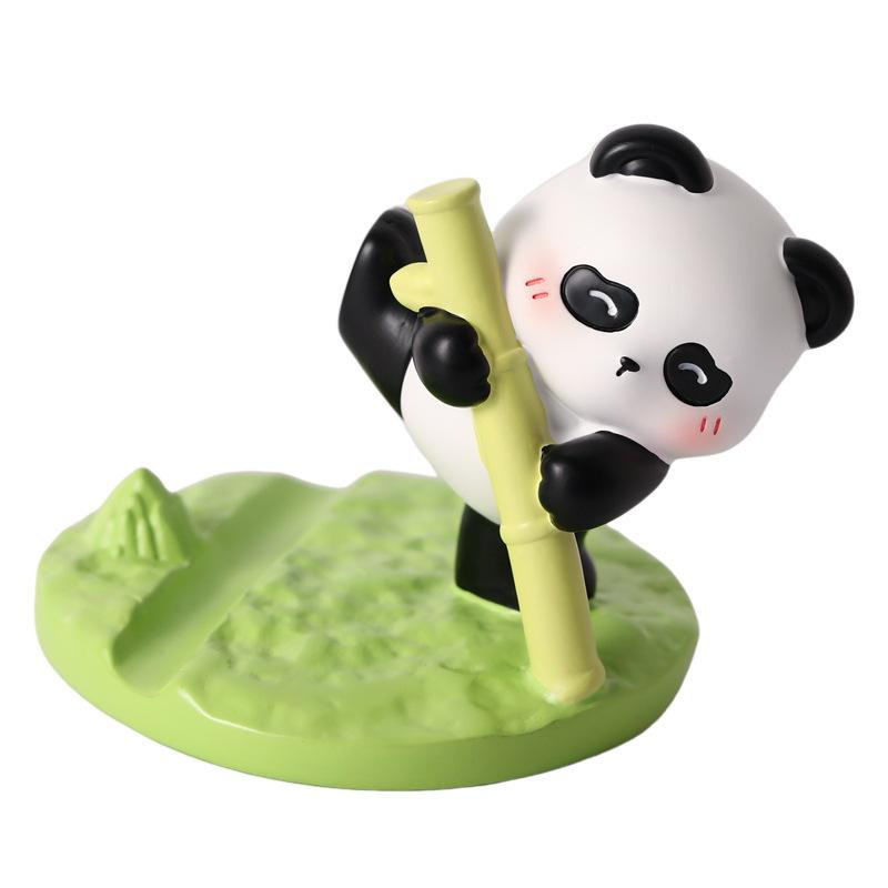 Yiran Furniture Cartoon Panda Handyhalter und Tablet Stützständer aus Harz als Desktop Ornament - Bild 2