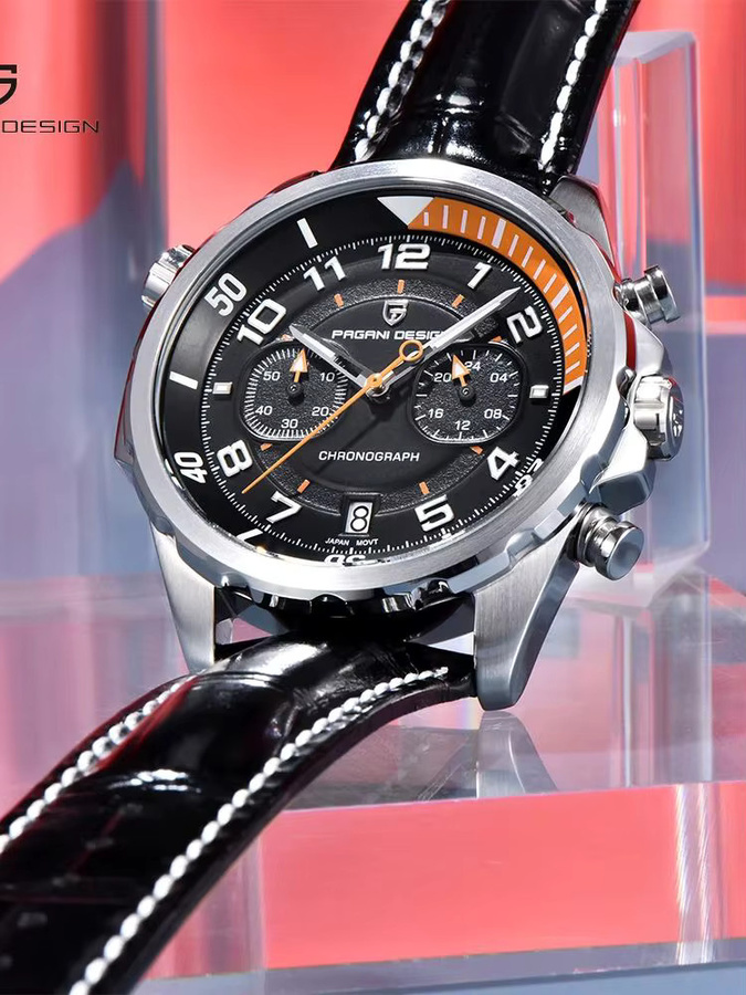 PAGANI DESIGN Chronograph, Quarz, Edelstahl, Blau, Herren - Bild 4