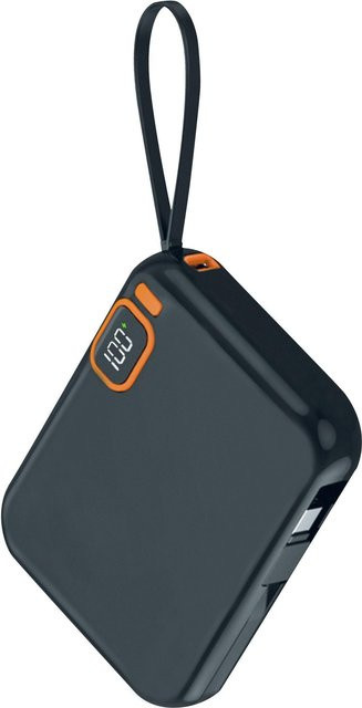 2GO Powerbank 10000 mAh Schwarz mit USB-C und Lightning Anschlüssen - Bild 1