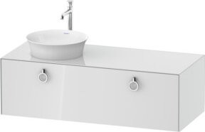Duravit Waschtischunterschrank White Tulip in Weiß Hochglanz, Wandmontage, Breite: 130 cm, Tiefe: 55 cm - Bild 1