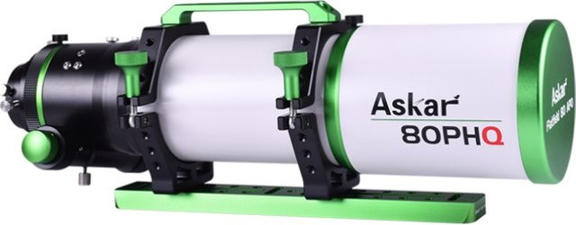 Askar 80PHQ F/7.5 Quadruplet APO Flachfeld-Astroteleskop mit 0,76x Vollformat-Reduzierer in Weiß - Bild 1