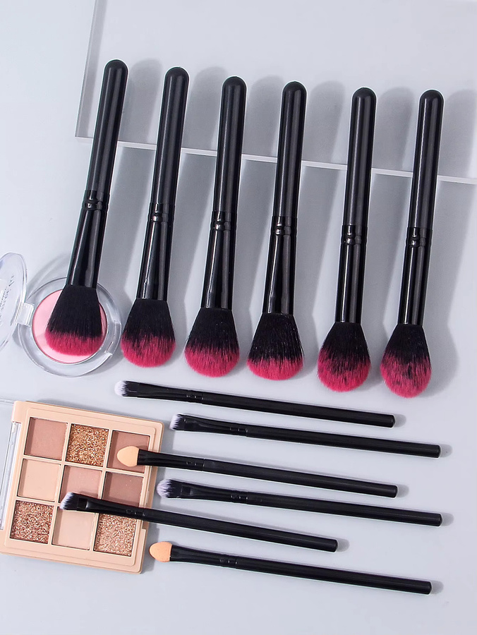 KOSSHOW Make-up-Pinsel-Set, 17-teilig, mit Schwamm und Aufbewahrungstasche - Bild 4