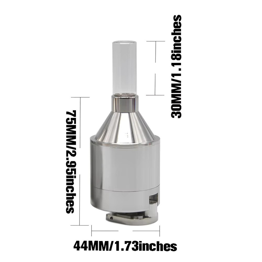 Vmiss Gewürzmühle aus Metall mit Handkurbel und Trichter in Silber - Bild 2
