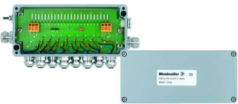 Weidmüller FBCON PA CG/M12 8WAY Sensor/Aktorbox passiv PROFIBUS-PA Standardverteiler EEx(ia) aus Edelstahl in Grau - Bild 1