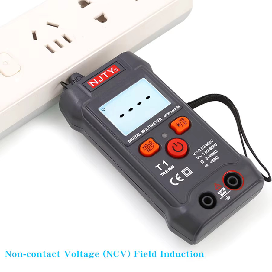 NJTY T1 Vollintelligentes Digitalmultimeter in Schwarz, Mini-Universal-Multimeter mit vollautomatischer Messfunktion - Bild 5