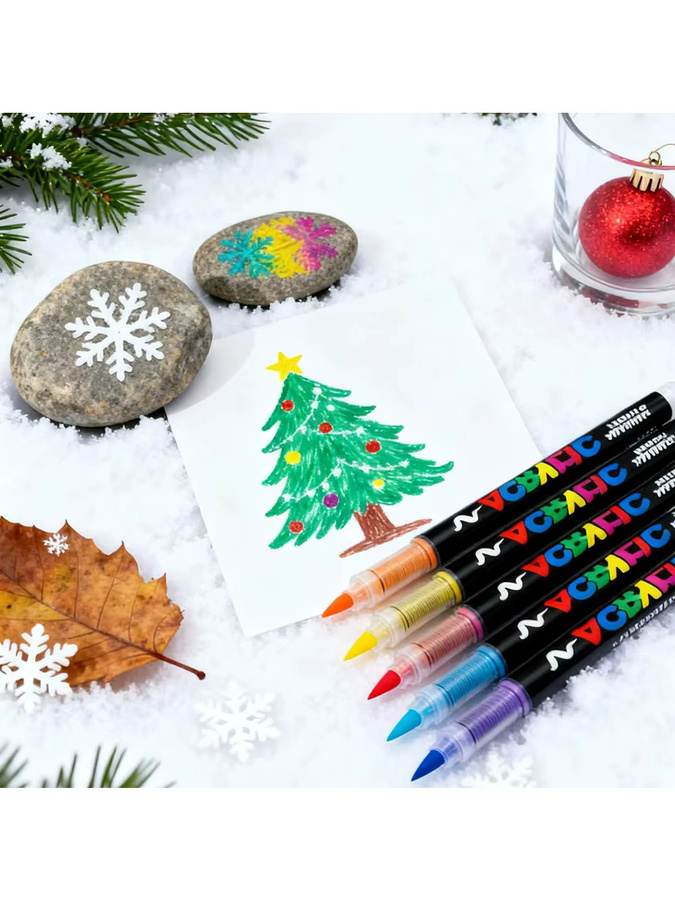 Acrylmarker Set mit 120 Farben und Brush-Spitze für künstlerische DIY-Projekte in Multicolour - Bild 6