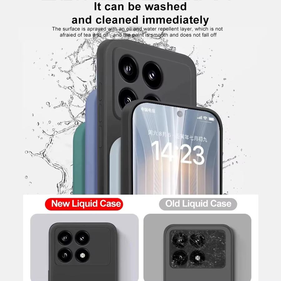 Xiaomi POCO F8 Pro 5G Luxus Handyhülle aus weichem Flüssig-Silikon TPU in Blau - Bild 4