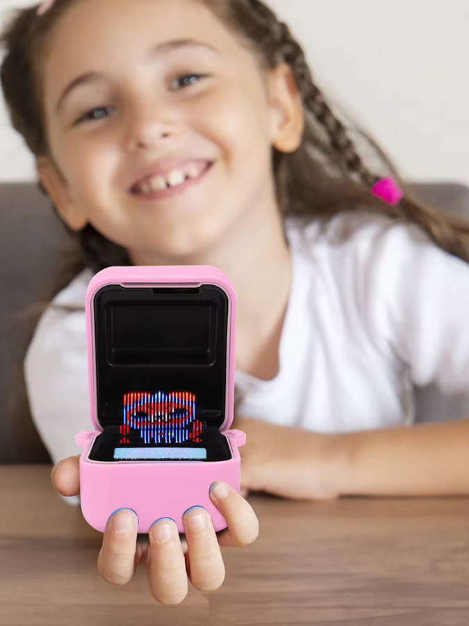 ALLOYSEED Silikon Schutzhülle für Bitzee Digital Pet Interaktives Virtuelles Spielzeug in Pink und Purple - Bild 4