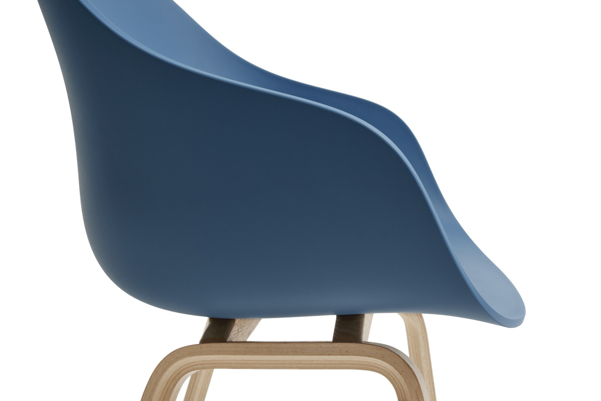 HAY About A Chair AAC 222 mit Armlehnen in Blau und Eiche matt - Bild 2