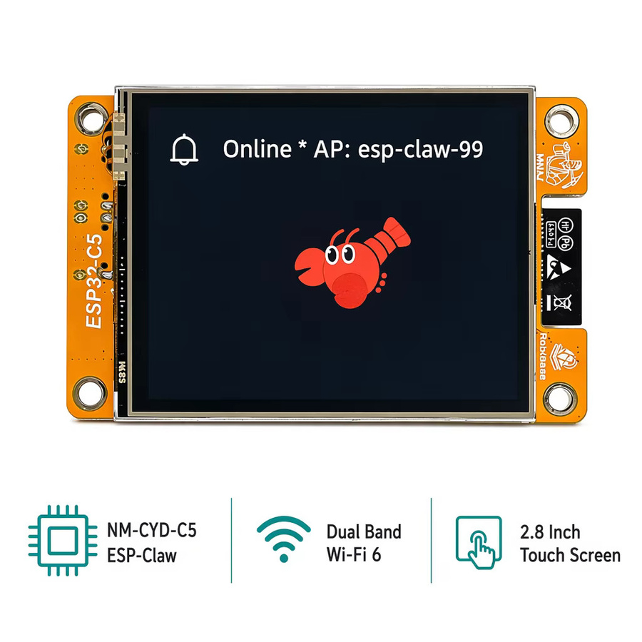 NM-CYD-C5 AI-Agenten-Leiterplatte mit ESP32-C5 Chip, 2,8-Zoll-Display und WLAN-Modul für IoT-Entwicklungen kompatibel mit GPT, Claude und DeepSeek - Bild 4