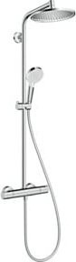 Hansgrohe Duschsystem Crometta S 240 EcoSmart mit Regendusche, Handbrause und Thermostat, Chrom - Bild 1