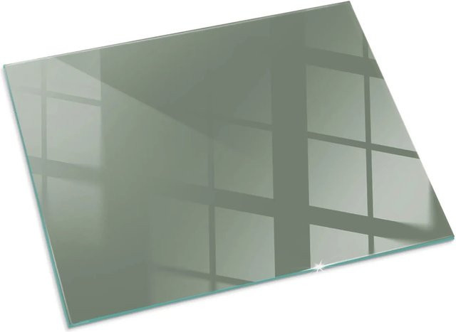 Tulup Glasplatte für Kamin als Funkenschutzplatte in Grün, B/T: 80 x 60 cm - Bild 1