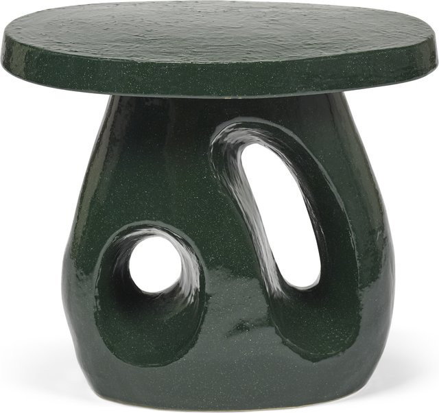 Serax Ame Beistelltisch 10 aus Steinzeug in Green Glossy - Bild 1