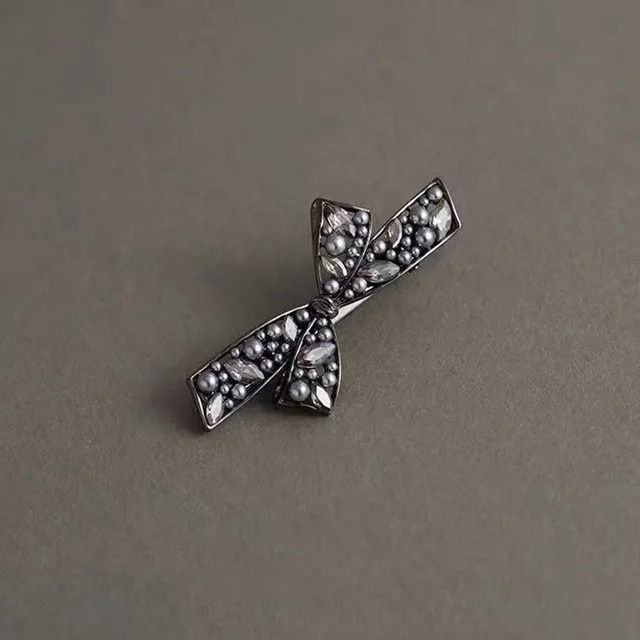HIYAYZ Haarspange mit schwarzen Perlen und Strass, Damen - Bild 1