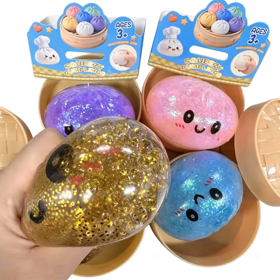 Bandai Glitzer-Dumpling-Überraschungsbox, Stressbälle, Sensorikspielzeug - Bild 3