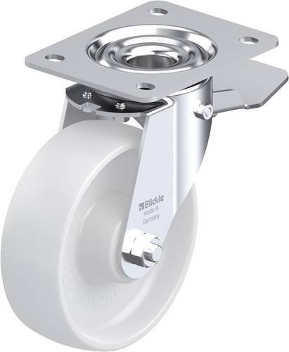 Blickle Lenkrolle LE-PO 150R-ST mit Feststeller, verzinkt, Rad-Durchmesser: 15 cm, Tragfähigkeit: 300 kg - Bild 1