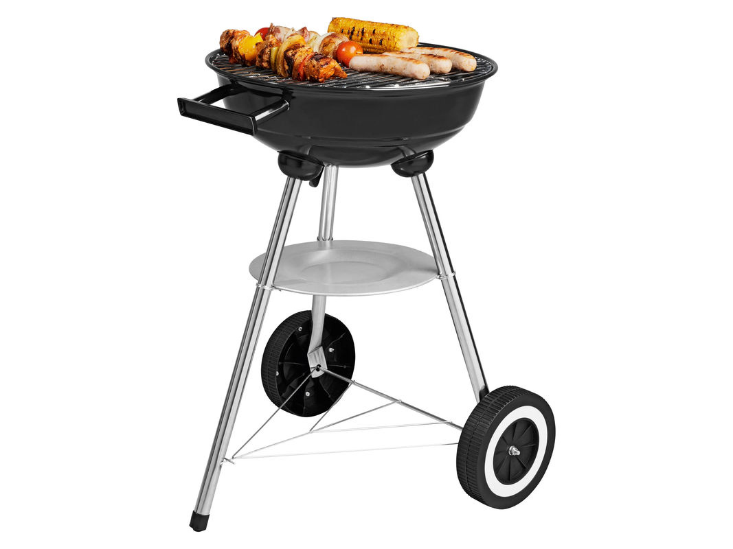 GRILLMEISTER Kettle Kugelgrill in Schwarz mit verchromtem Grillrost - Bild 2