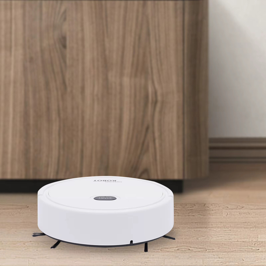 Bymaocar Intelligenter 3-in-1 Kehrroboter-Staubsauger in Weiß für Hartböden, Teppiche und Tierhaare mit 30 Minuten Laufzeit - Bild 3