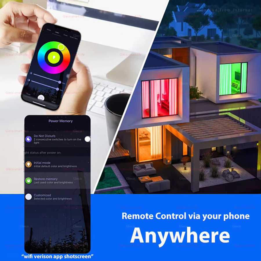 Tuya Smart WiFi LED Glühbirne E27 RGBCW mit 15W oder 20W, kompatibel mit Alexa und Google Assistent - Bild 5