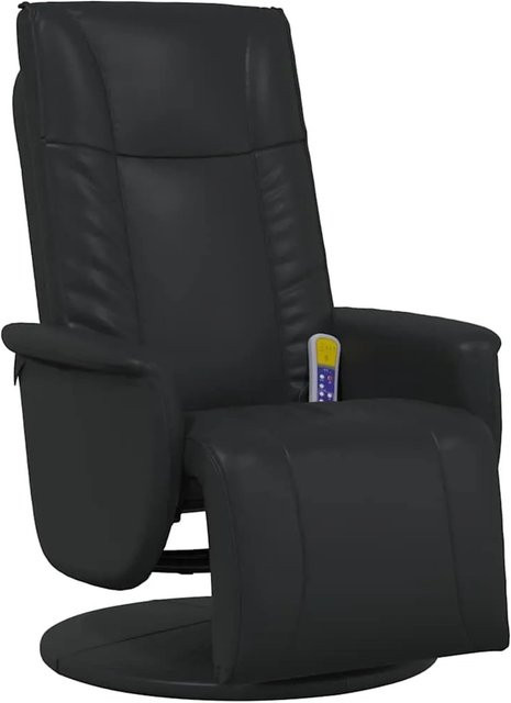 vidaXL Massage Relaxsessel Schwarz aus Kunstleder mit Armlehnen, B/T/H: 71 x 90 x 105 cm - Bild 1