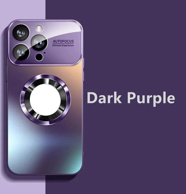 Rui Di Magnetische Hülle Titan Metallic für iPhone 15 Pro Max Dunkelviolett mit MagSafe Kompatibilität - Bild 1