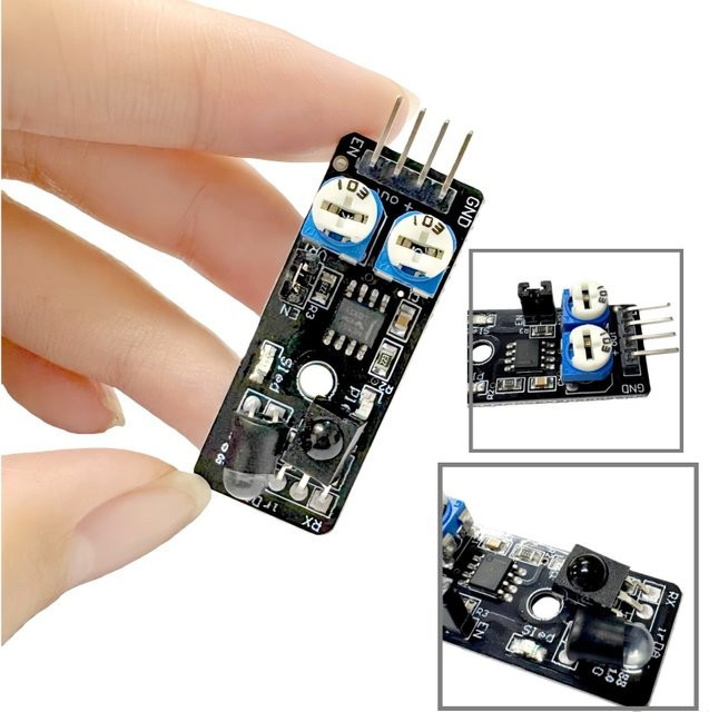 KY-032 4-Draht-Infrarot-Hindernisvermeidungssensor in Schwarz mit einstellbarer TTL EN-Steuerung für Arduino Robot Smart Car, Reichweite 2–40 cm - Bild 1