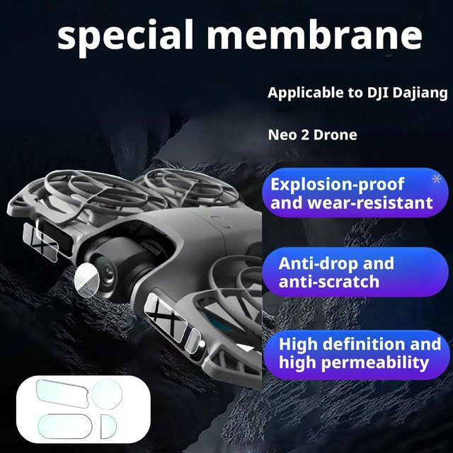 DJI Neo2 Objektiv- und Bildschirm Schutzfolie transparent, staubdicht und kratzfest - Bild 1