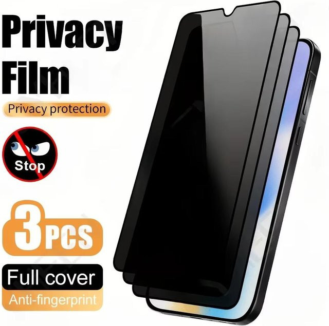 3er Pack Sichtschutz Schutzglas für Samsung Galaxy A-Serie A56 5G A55 A54 A53 A36 A35 A34 A33 A32 A26 A25 A24 A23 A17 A16 A15 A14 A13 A07 A06 A05 in Schwarz - Bild 1