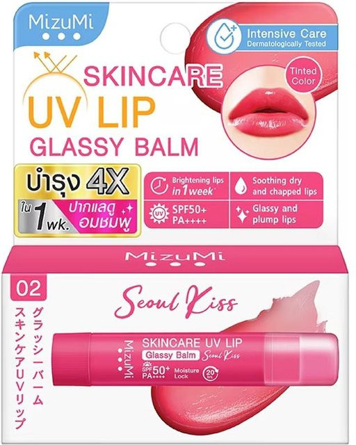 MizuMi Glassy Lip Balm Seoul Kiss Lippenbalsam, 3,5 g, pink - Bild 1