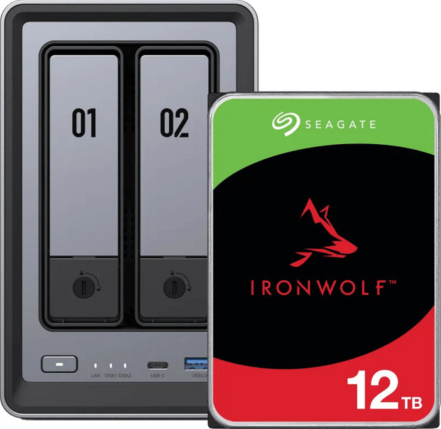 UGREEN NASync DXP2800 NAS-System mit Seagate Ironwolf 12 TB Festplatte in Silber - Bild 1