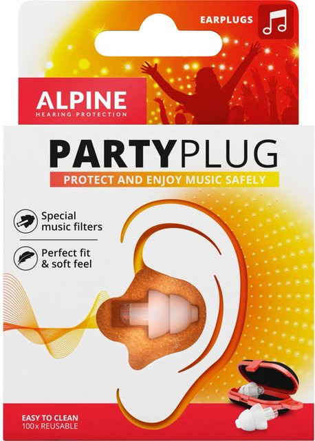 Alpine PartyPlug Gehörschutz Ohrstöpsel in Transparent und Weiß - Bild 1