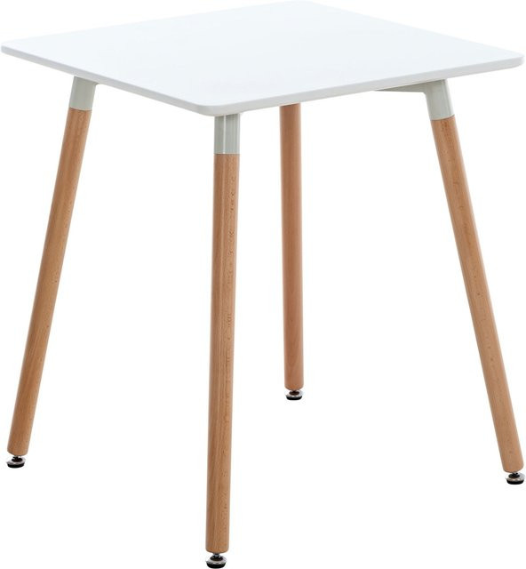 TPFLiving Tisch Vivien Natura Weiß B/T/H: 60 x 70 x 70 cm - Bild 1